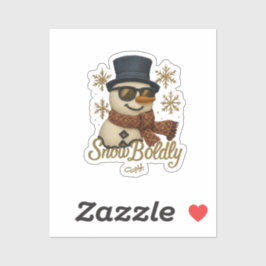 Pegatina Muñeco de nieve Glitter SnowBuddy