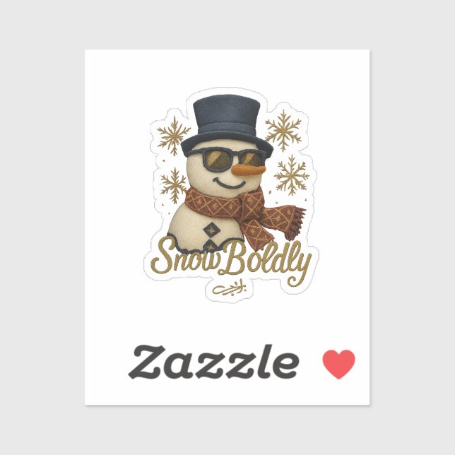 Pegatina Muñeco de nieve Glitter SnowBuddy (Hoja)