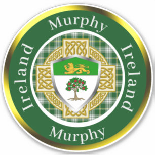 Pegatina Murphy Shield y Celtic Cross Personalizada