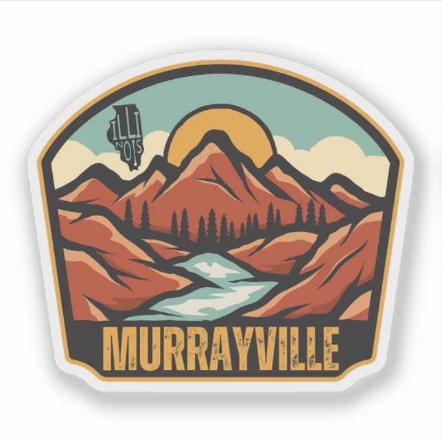 Pegatina Murrayville, Illinois (Anverso)