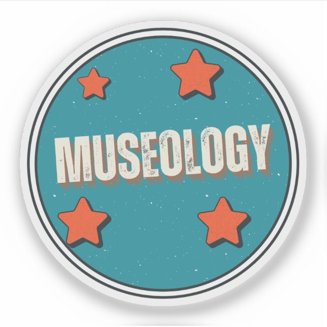 Pegatina Museología (Anverso)