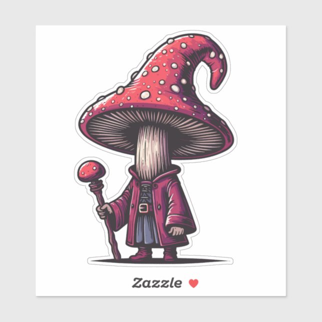 Pegatina Mushroom Adventurer (Hoja)