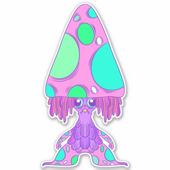Pegatina Mushroom Friend (Anverso)