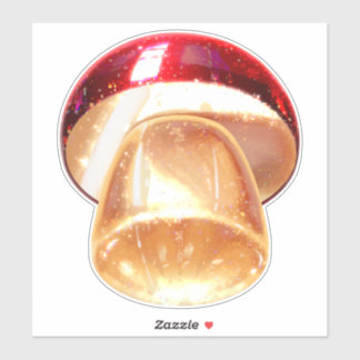 Pegatina Mushroom sticker red modern 