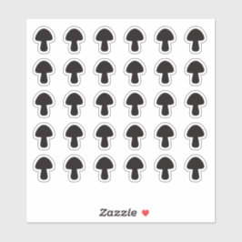 Pegatina Mushroom Wedding Place Card Food Meal Menu Choice