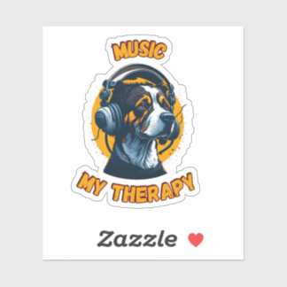 Pegatina Música de arte ventilado Mi terapia