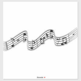 Pegatina música de hojas de notas