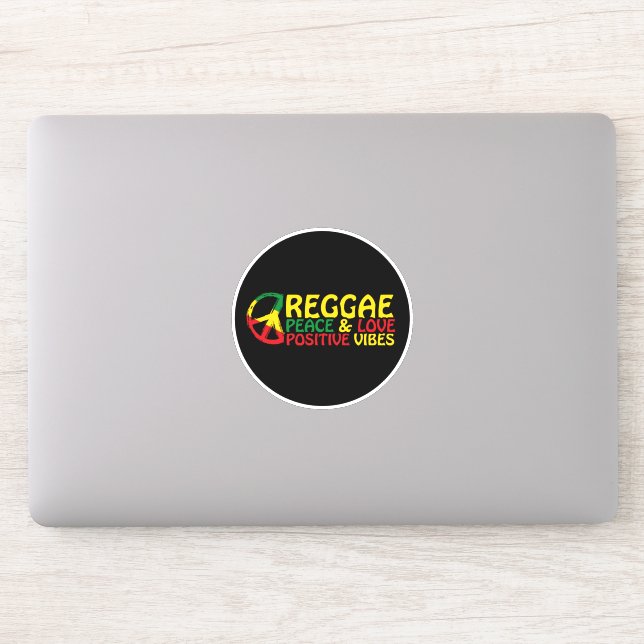 Pegatina Música de reggae con citas positivas (Ordenador)