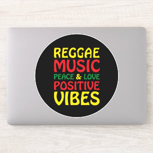 Pegatina Música de reggae con dichos positivos