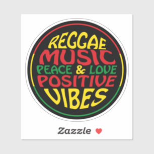 Pegatina Música de reggae con dichos y citas positivas