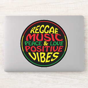 Pegatina Música de reggae con dichos y citas positivas