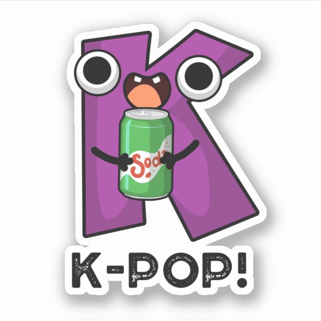 Pegatina Música divertida K-Pop Soda Pop Pun (Anverso)