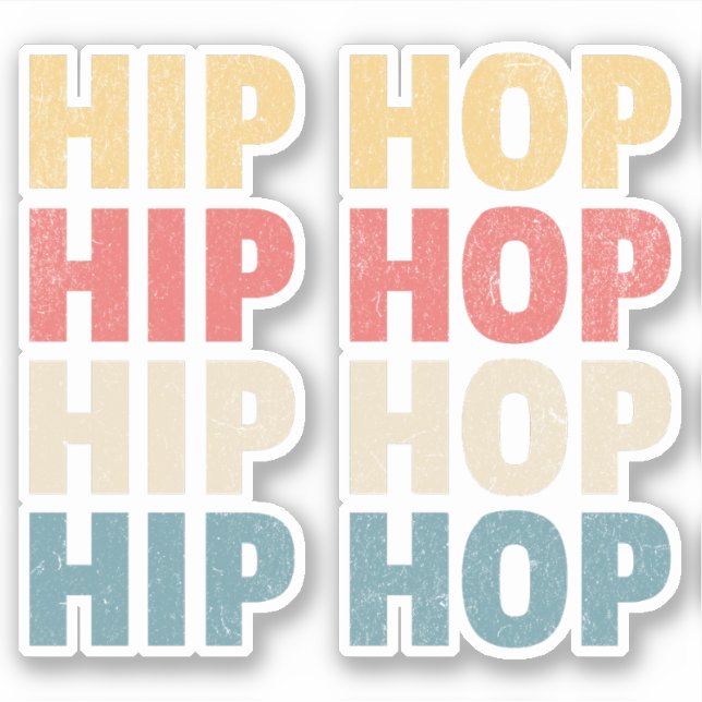 Pegatina Música Hip Hop (Anverso)