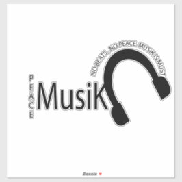 Pegatina Música Relajante - Vibraciones Musicales