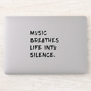 Pegatina Música y Silencio