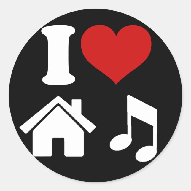 Pegatina musical de Love House (Anverso)