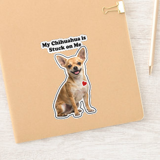 Pegatina My Chihuahua Is Stuck On Me Dog Lover