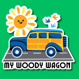 Pegatina My Woody Wagon Waterproof