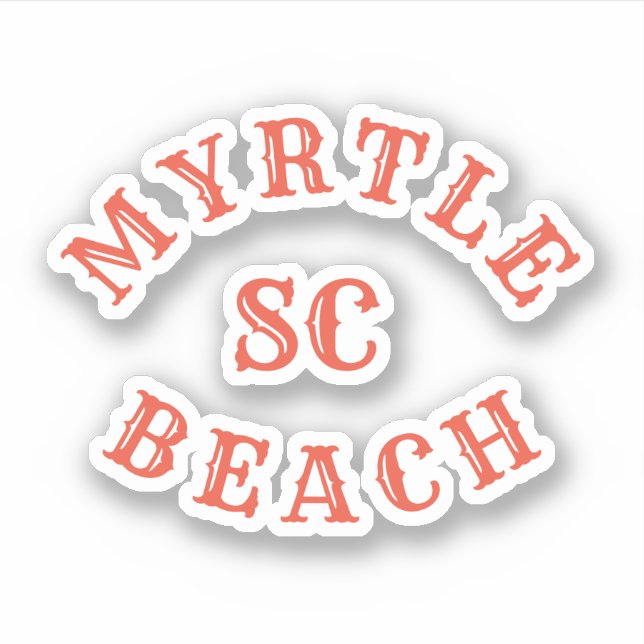 Pegatina Myrtle Beach, Carolina del Sur (Anverso)