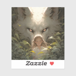Pegatina Mysasy Wolf Guardian Anime