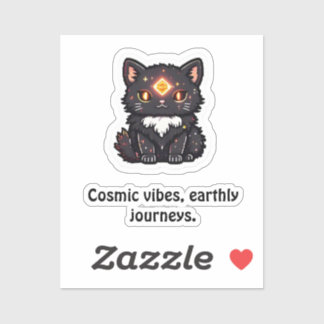 Pegatina Mystic Black Cat Sticker 