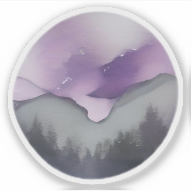 Pegatina Mystic Mountain Twilight (Anverso)