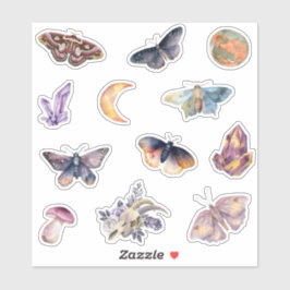 Pegatina Mystical Moth Crystal Stickers Set