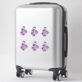 Pegatina Mystical Purple Rose Custom-Cut Vinyl Stickers
