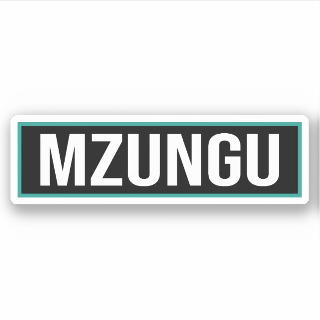 Pegatina Mzungu (Anverso)