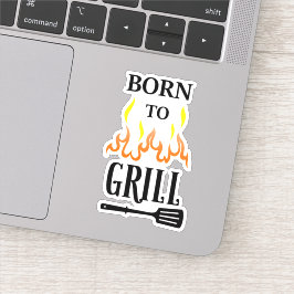 Pegatina Nacido en Grill BBQ