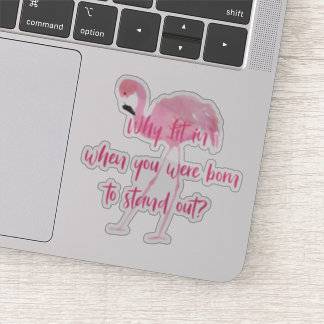 Pegatina Nacido para destacar Flamingo