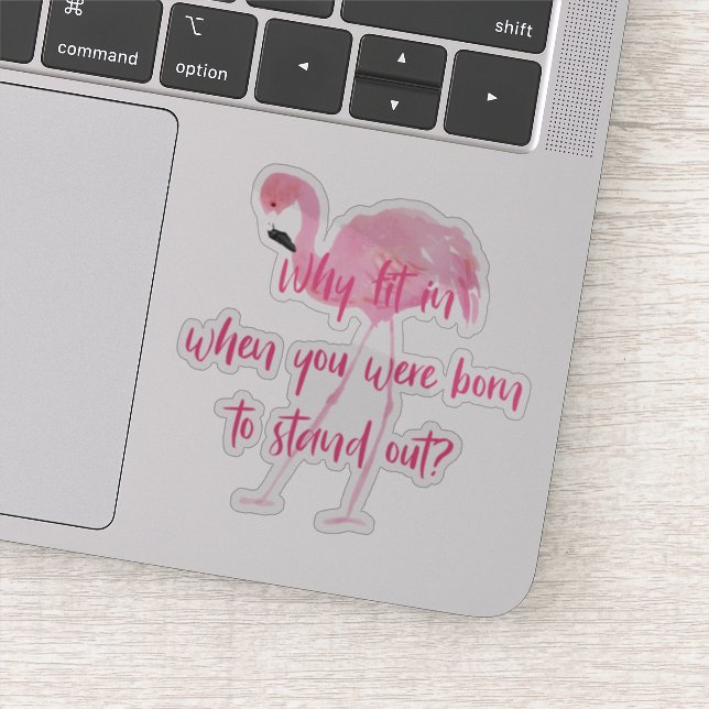 Pegatina Nacido para destacar Flamingo (Detalle)