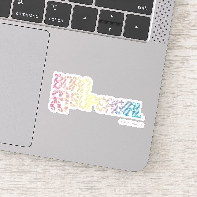 Pegatina Nacido para ser superchica (Detalle)