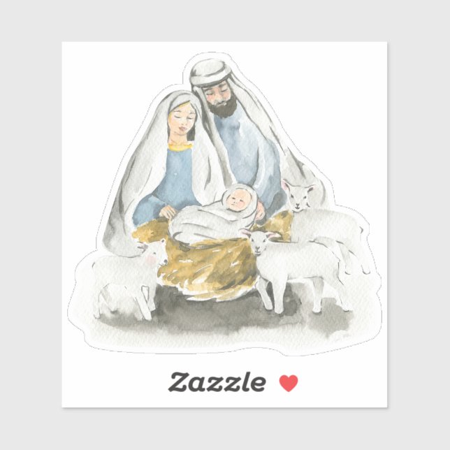 Pegatina Nacimiento de Jesús Navidades (Hoja)