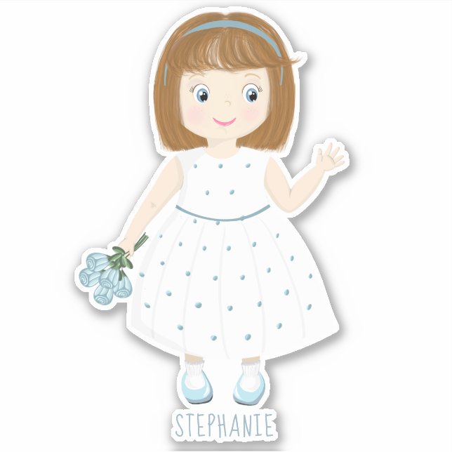 Pegatina Nacimiento de Little Wildflower (Anverso)