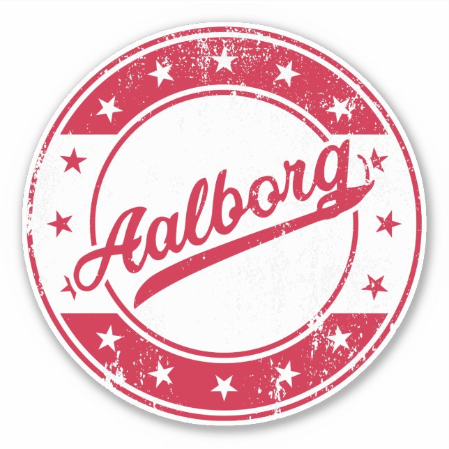 Pegatina nacional - Aalborg Dinamarca (Anverso)