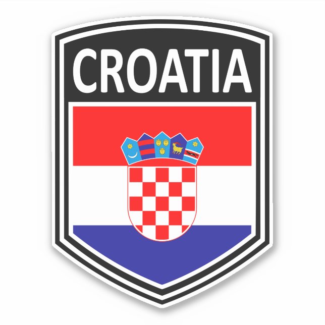 Pegatina Nacional - Croacia (Anverso)