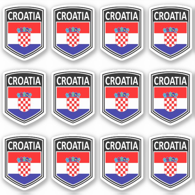 Pegatina Nacional - Croacia (Anverso)