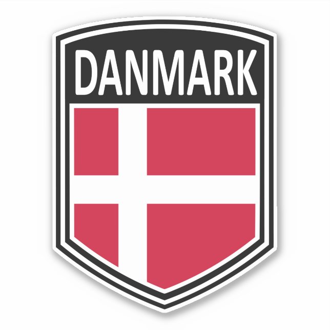 Pegatina Nacional - Danmark (Anverso)