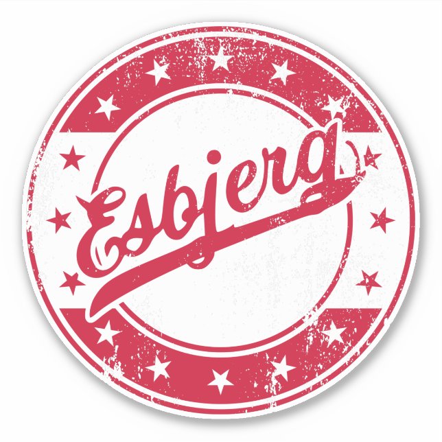 Pegatina Nacional - Esbjerg Dinamarca (Anverso)