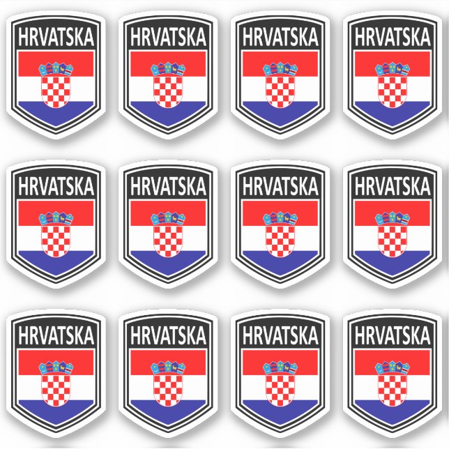 Pegatina Nacional - Hrvatska (Anverso)