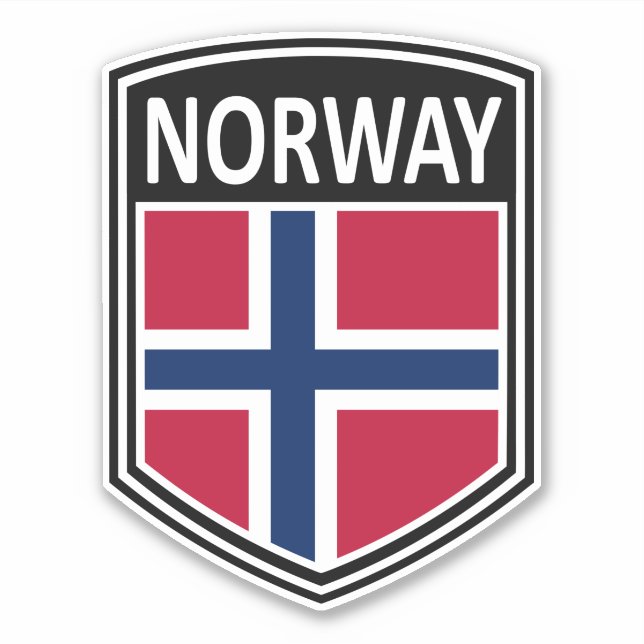 Pegatina Nacional - Noruega (Anverso)