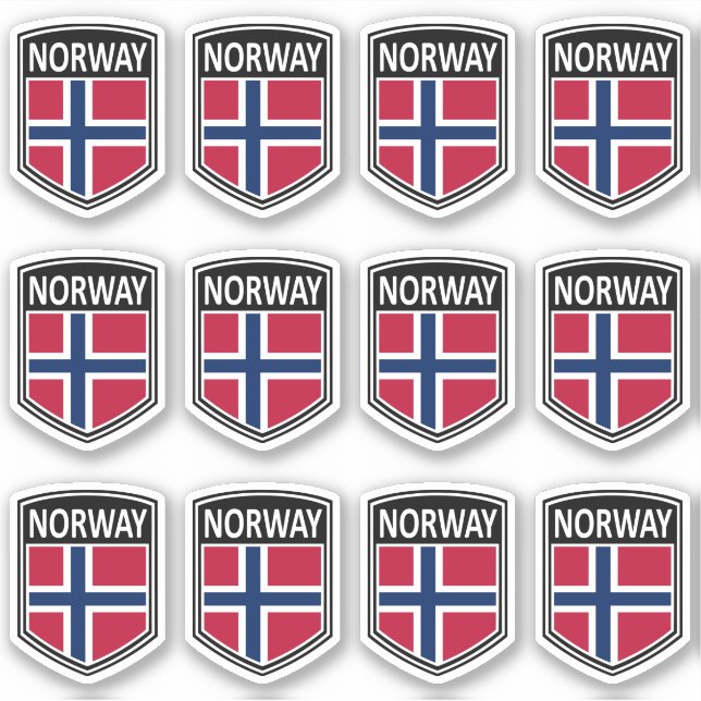Pegatina Nacional - Noruega (Anverso)