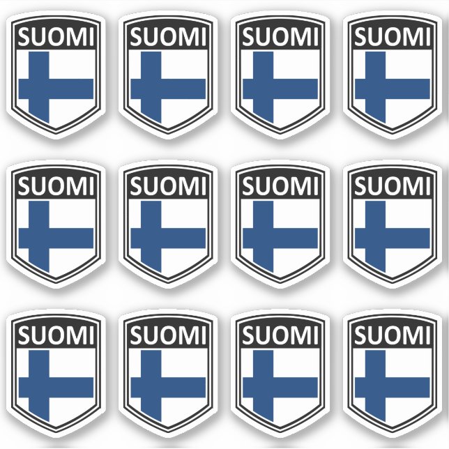 Pegatina Nacional - Suomi (Anverso)