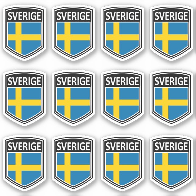 Pegatina Nacional - Sverige (Anverso)