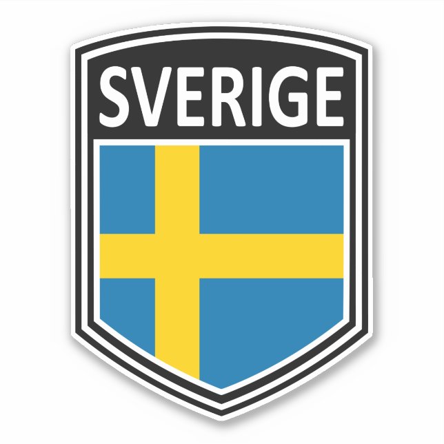 Pegatina Nacional - Sverige (Anverso)