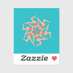 Pegatina Nadadores - Coreografía De Natación Sincronizada