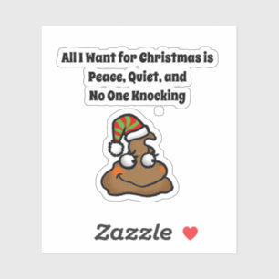Pegatina Nadie Llamando Humor Divertido de Navidad en el Ba