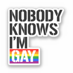 Pegatina Nadie sabe que soy gay
