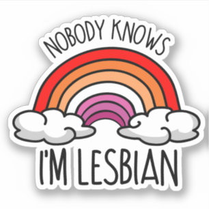 Pegatina Nadie Sabe Que Soy Lesbiana